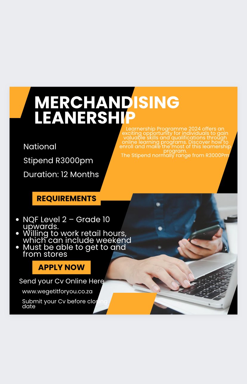 Merchandising Learnership